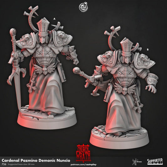 Figurine JDR Paladin Templier Cardinal Cast N Play Impression 3D