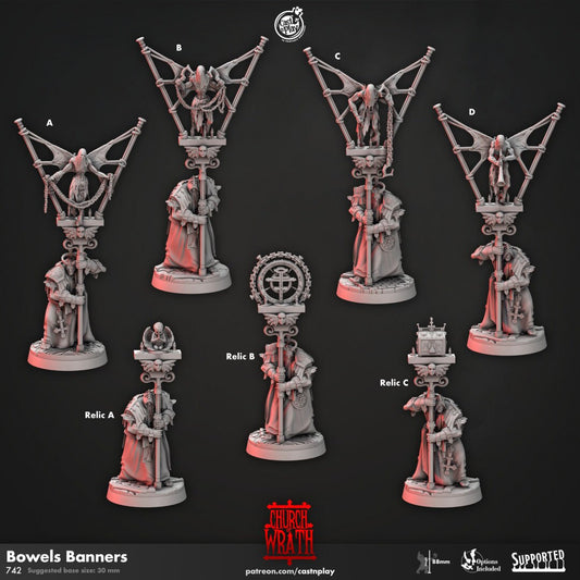 Figurine JDR Cultiste Porte Bannière Cast N Play Impression 3D
