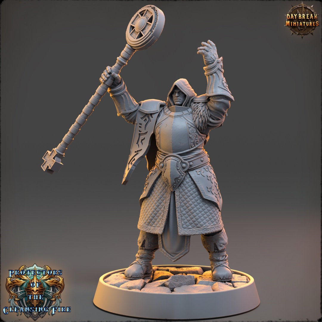 Figurine JDR Guerrier 07 Daybreak Miniatures Impression 3D