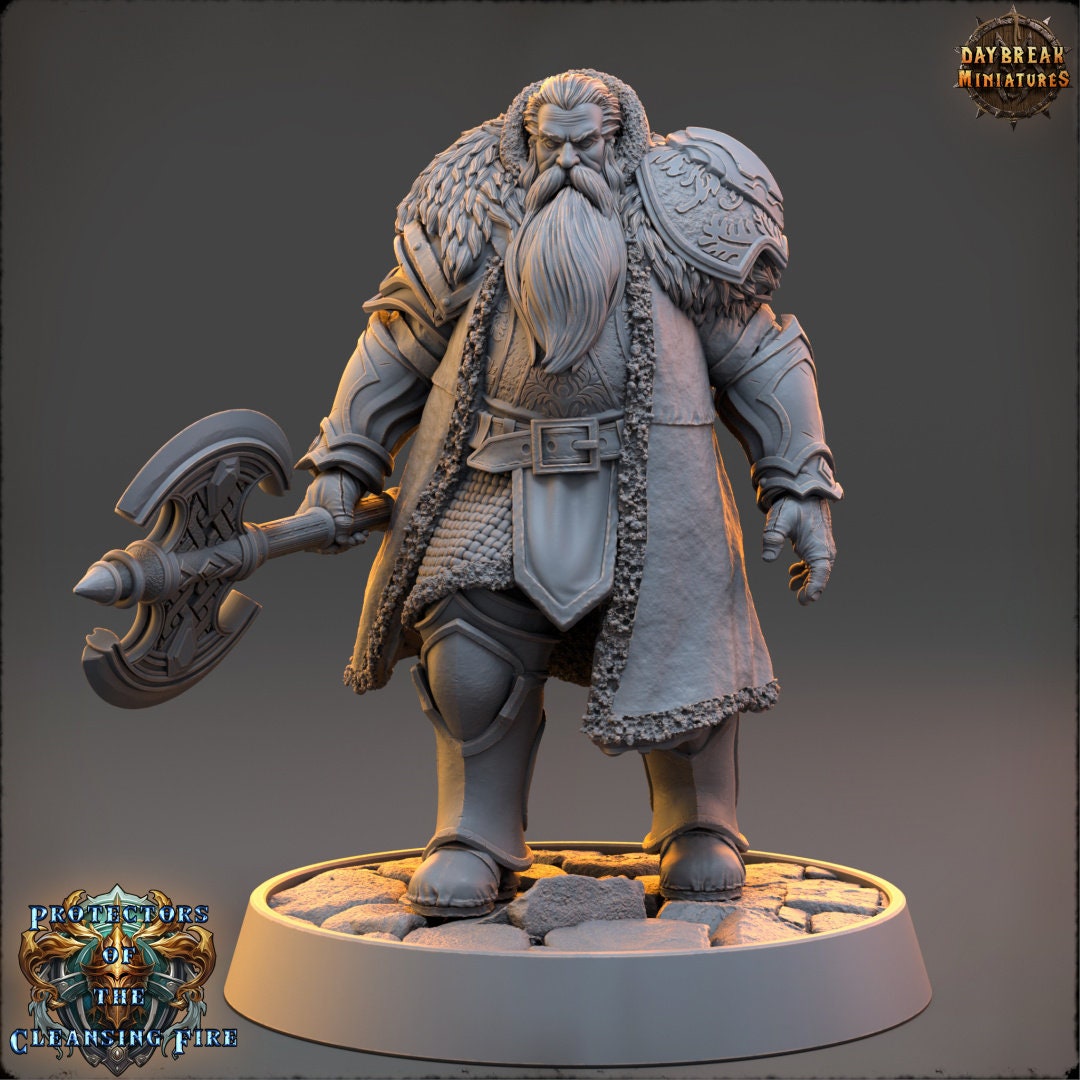 Figurine JDR Guerrier 01 Daybreak Miniature Impression 3D