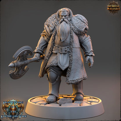 Figurine JDR Guerrier 01 Daybreak Miniature Impression 3D