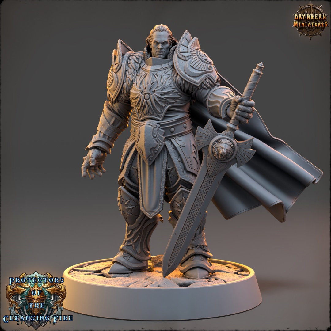 Figurine JDR Guerrier 02 Daybreak Miniatures Impression 3D