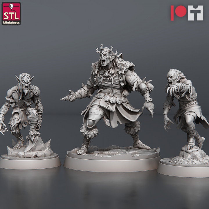 Figurine JDR Goules PACK STL Miniatures Impression 3D
