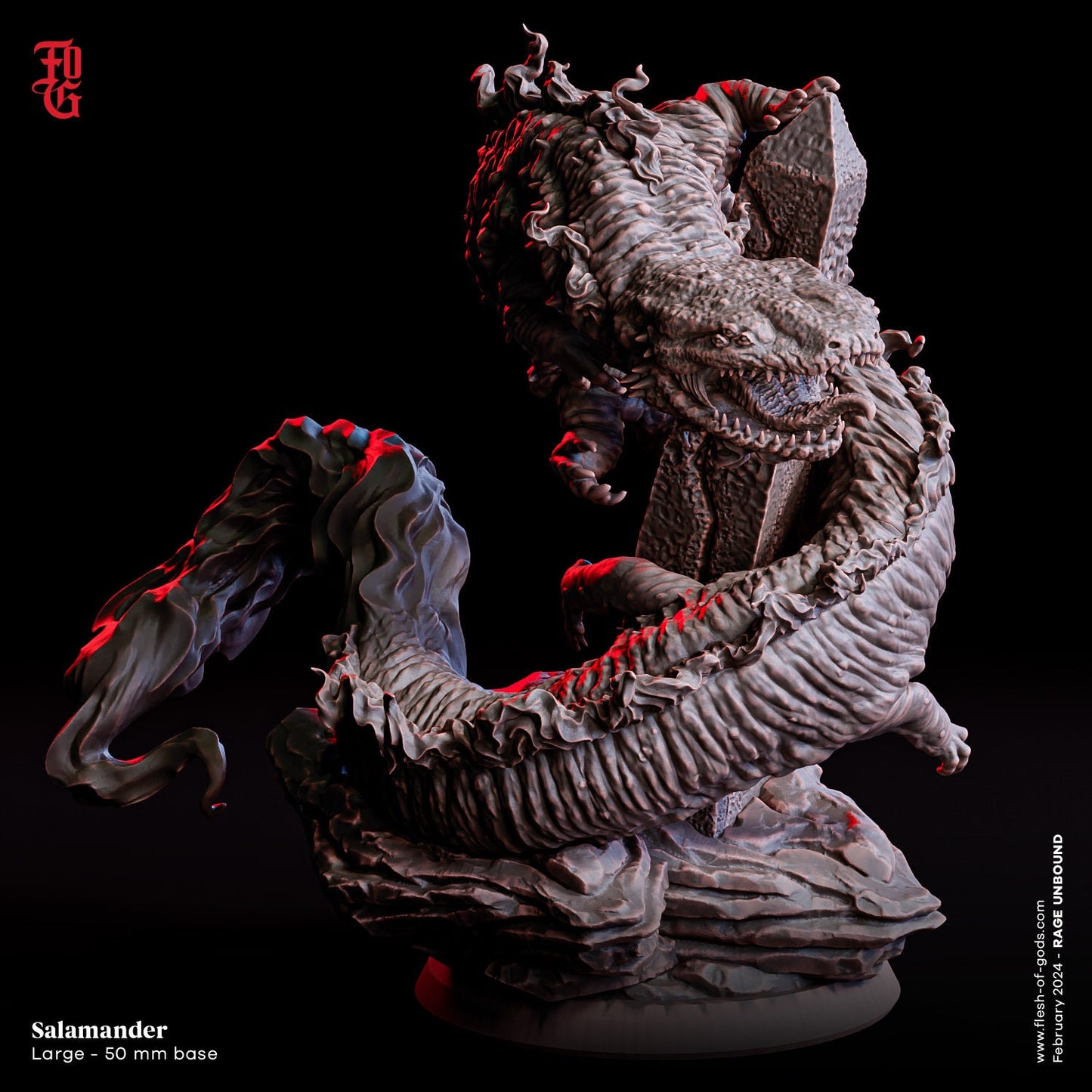 Figurine JDR Salamande Flesh Of Gods Impression 3D