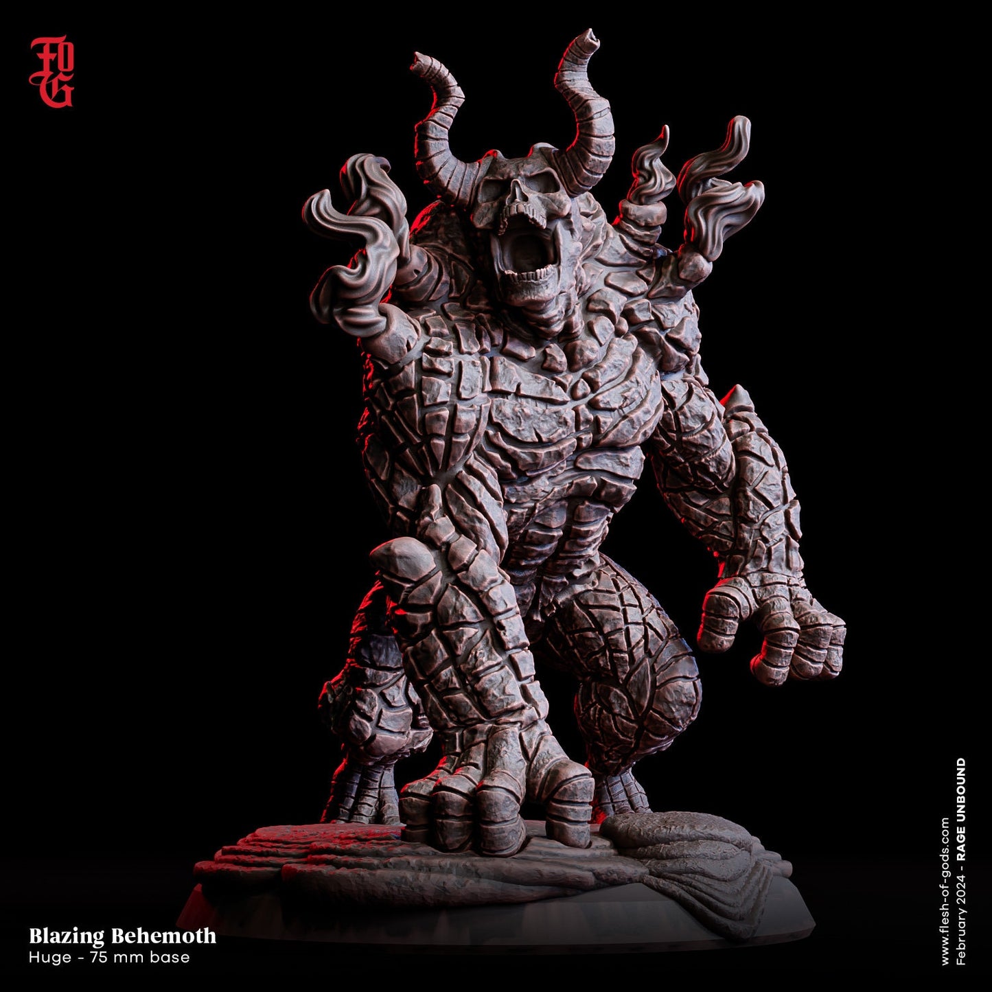 Figurine JDR Diable Behemoth Flesh Of Gods Impression 3D