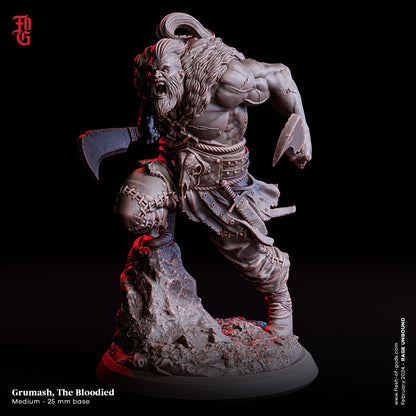 Figurine JDR Barbare Grumash Flesh Of Gods Impression 3D