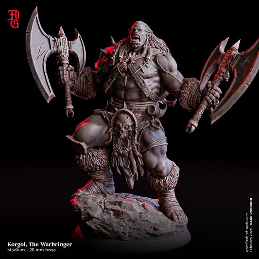 Figurine JDR Orc Korgol Flesh Of Gods Impression 3D