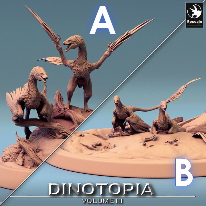 Figurine JDR Pack Vélociraptor Rescale Miniatures Impression 3D