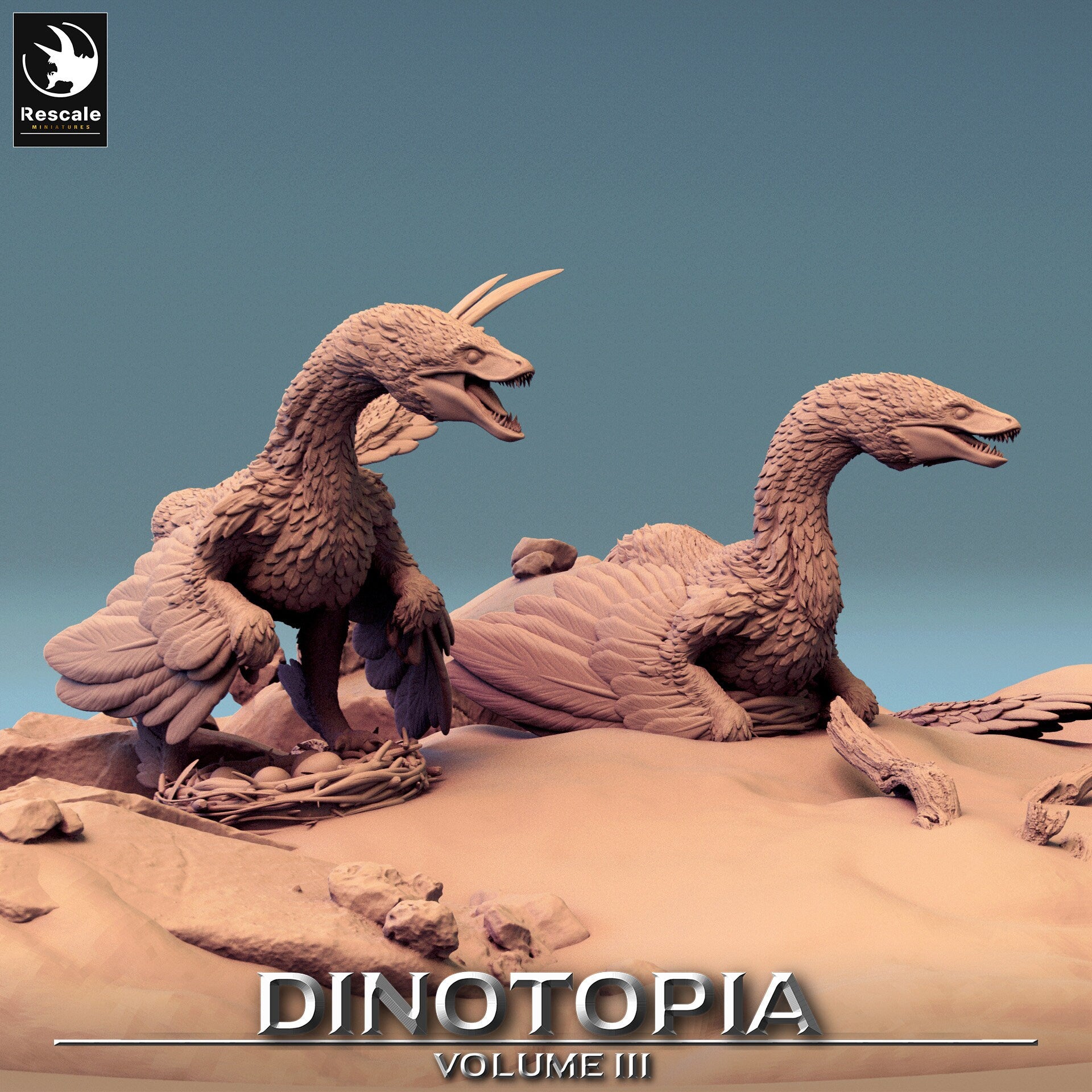 Figurine JDR Pack Vélociraptor Rescale Miniatures Impression 3D