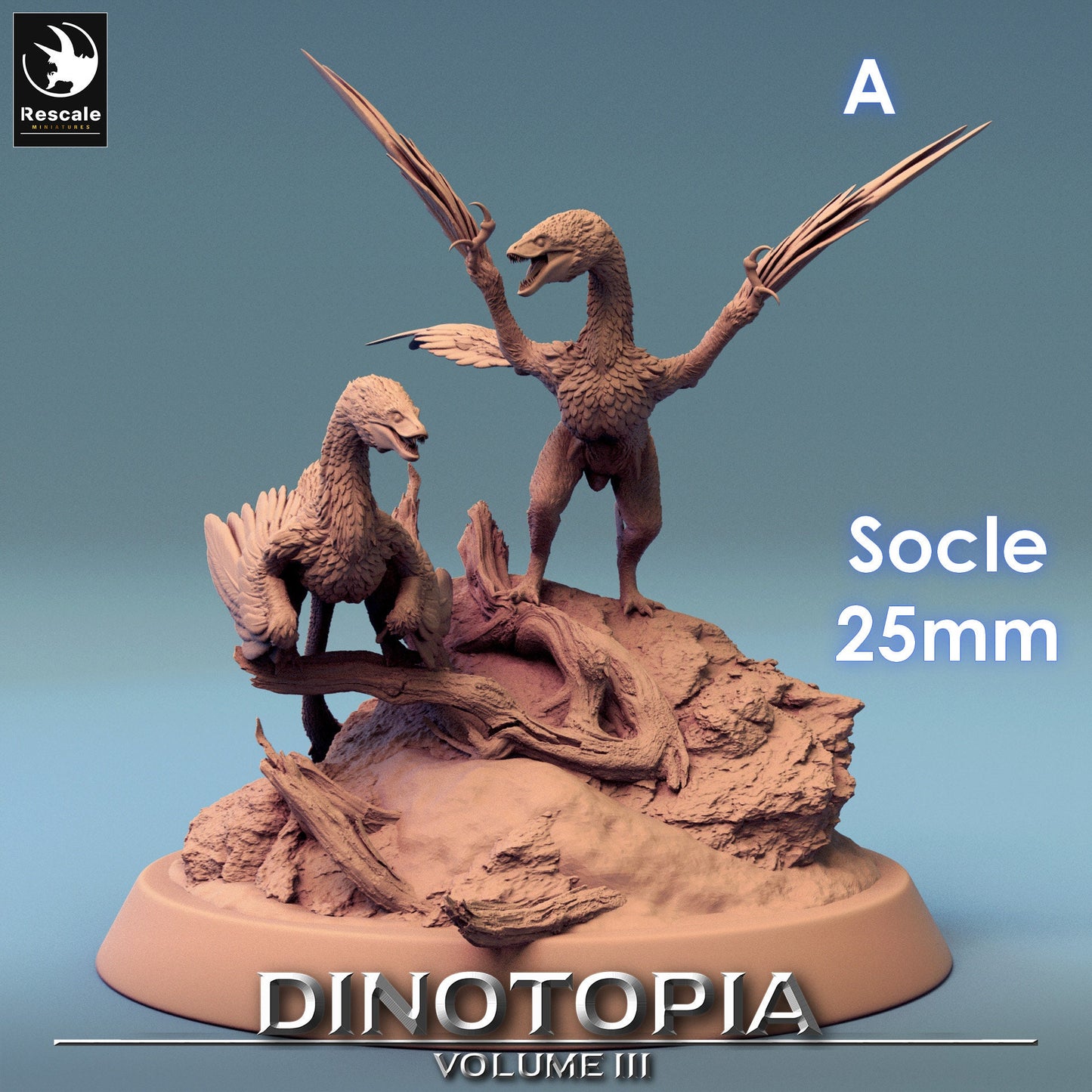 Figurine JDR Pack Vélociraptor Rescale Miniatures Impression 3D