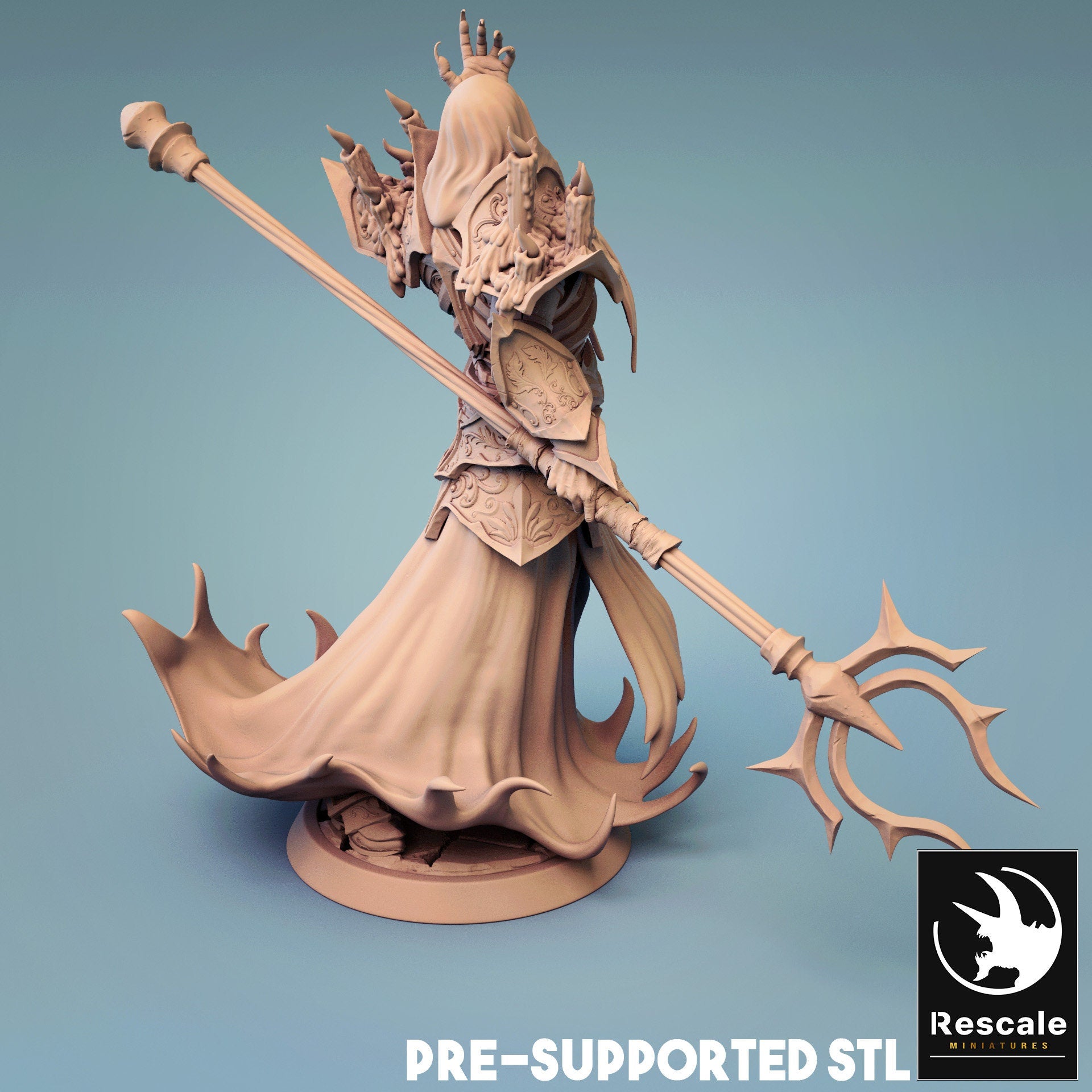 Figurine JDR Nécromancien 2 Rescale Miniatures Impression 3D