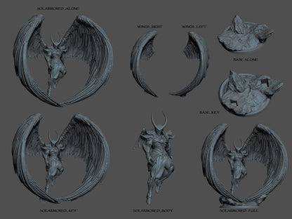 Figurine jdr Guerrier Celeste Rescale Miniatures Impression 3D