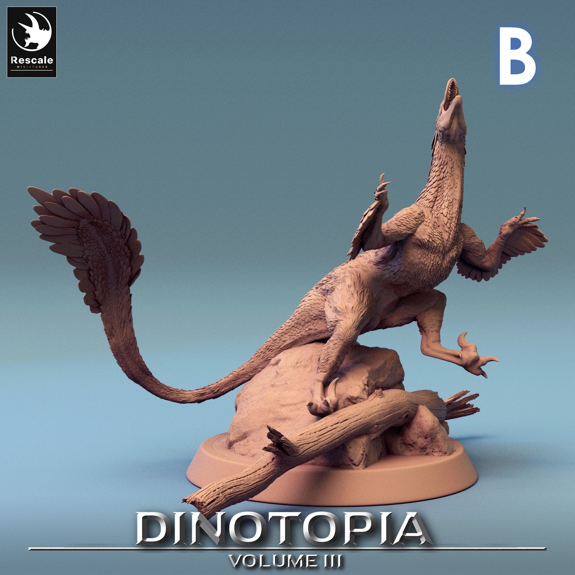 Figurine JDR Wargame Pyroraptors Pack Rescale Miniatures Impression 3D