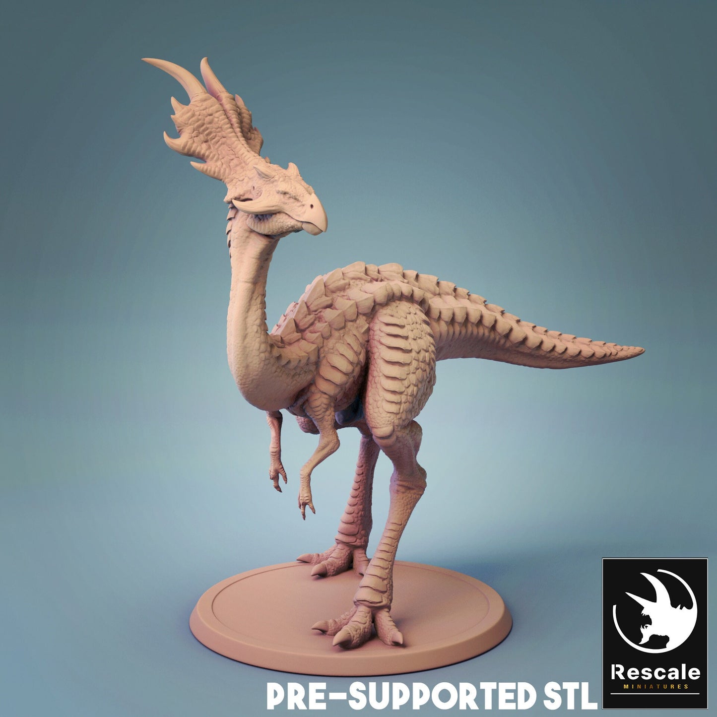 Figurine JDR Wargame Austriceratops Pack Rescale Miniatures Impression 3D