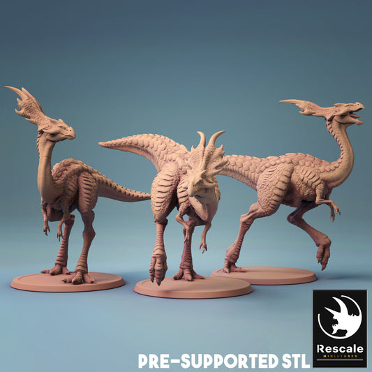 Figurine JDR Wargame Austriceratops Pack Rescale Miniatures Impression 3D