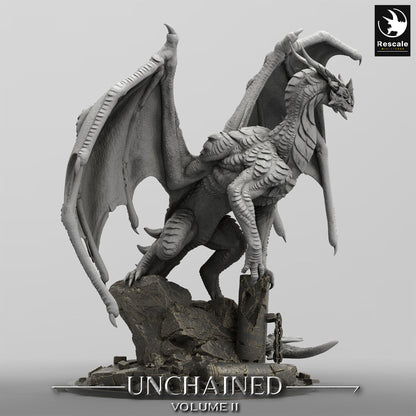 Figurine JDR Dragon Blanc / Argent Ancien Xeldranth Rescale Miniatures Impression 3D