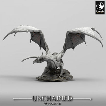 Figurine JDR Dragon de Guerre Sauvage Ancien Rescale Miniatures Impression 3D