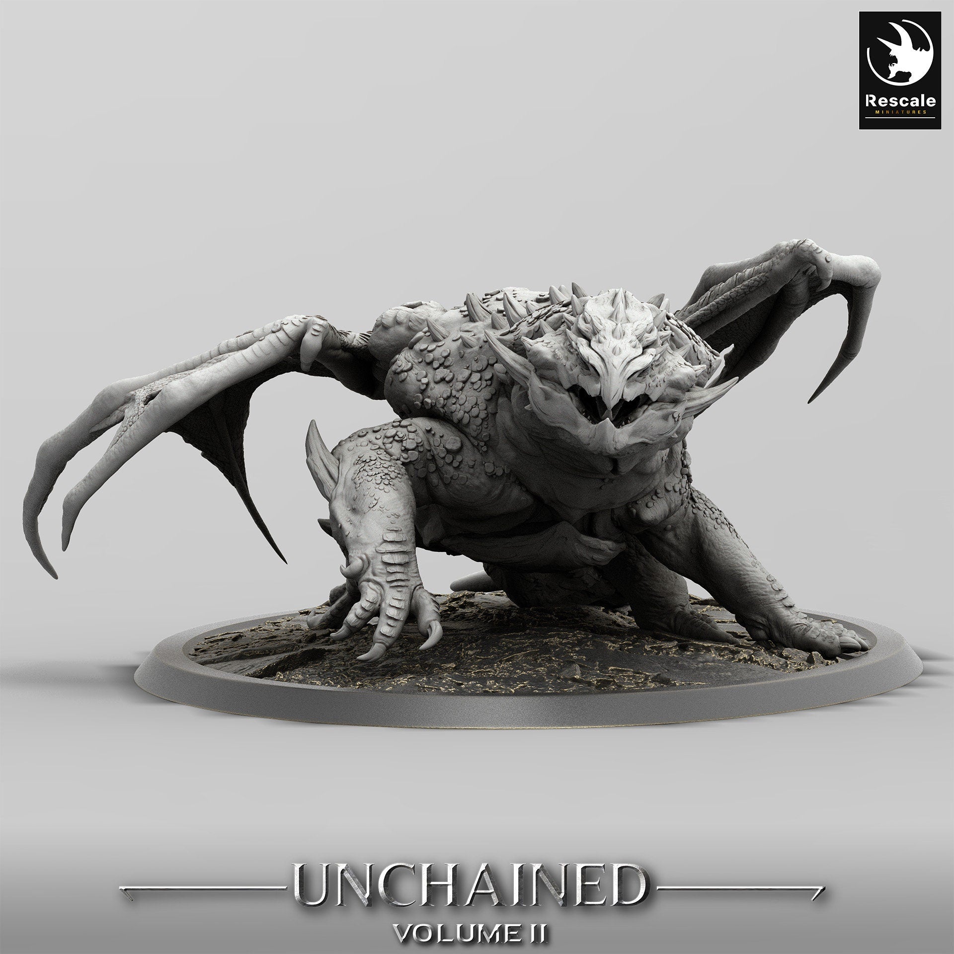 Figurine Jdr Dragon Volcanique Rescale Miniatures Impression 3D