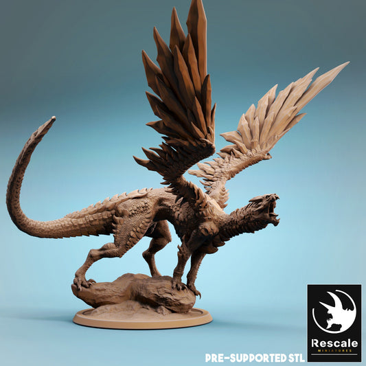 Figurine JDR Dragon d'Acier Jeune Rescale Miniatures Impression 3D