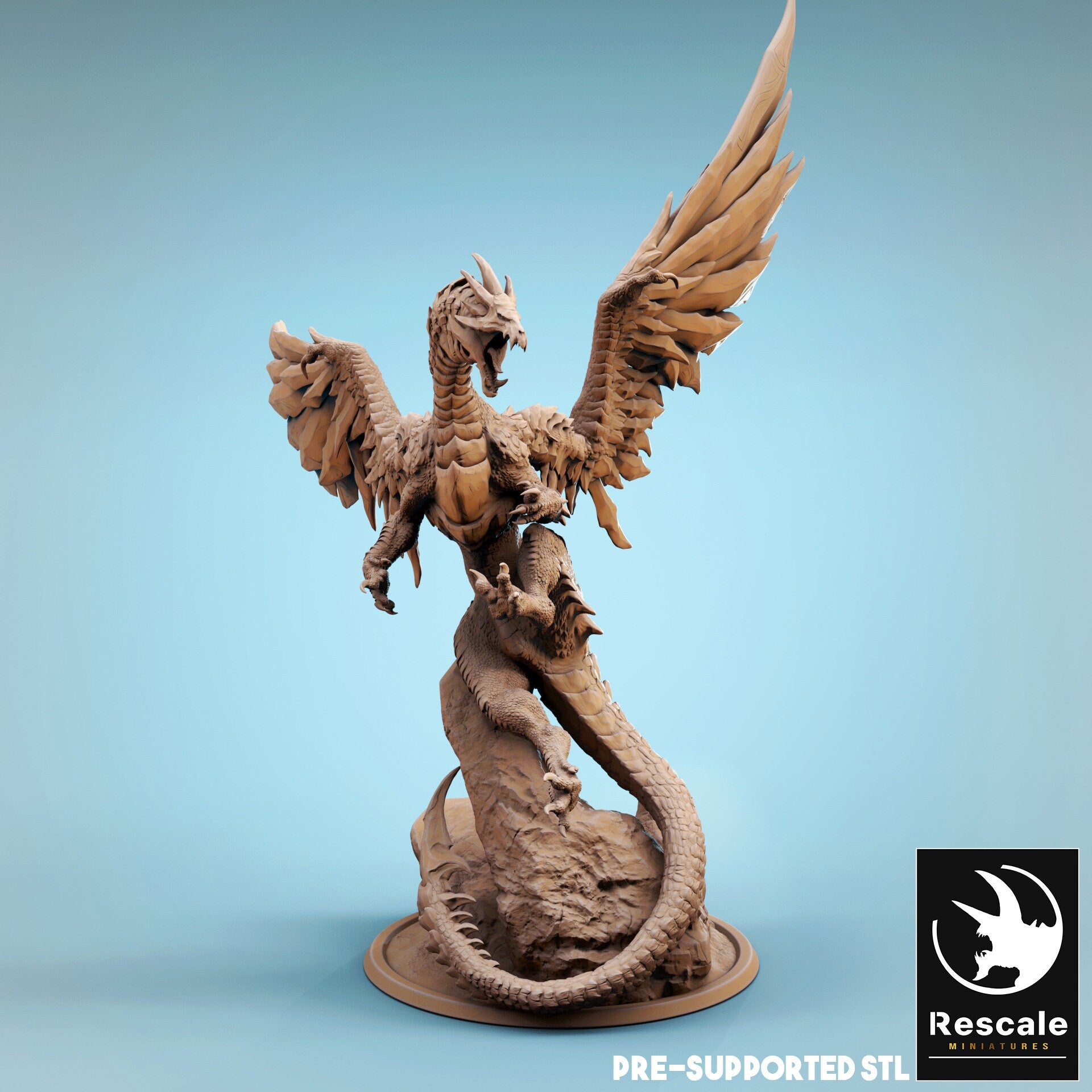 Figurine JDR Dragon d'Acier Adulte Rescale Miniatures Impression 3D