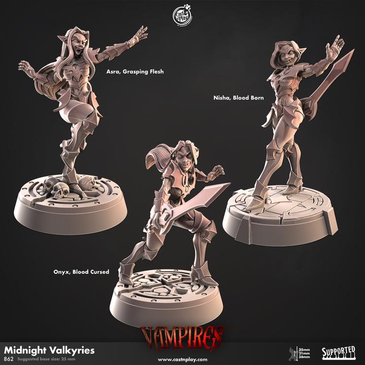 Figurine JDR Pack Valkyries de Minuits Cast N Play Impression 3D