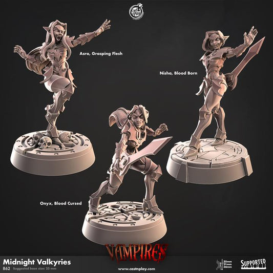 Figurine JDR Pack Valkyries de Minuits Cast N Play Impression 3D