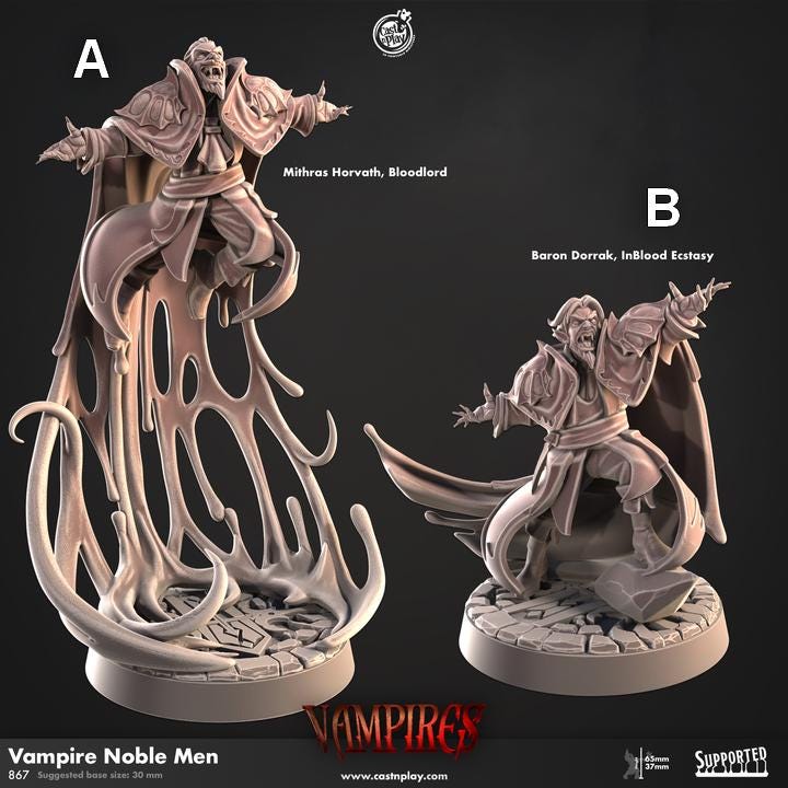Figurine JDR Vampire Noble Pack Cast N Play Impression 3D