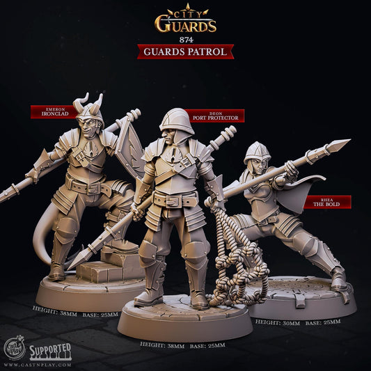 Figurine JDR Patrouille de Garde PACK Cast N Play Impression 3D