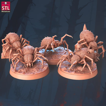 Figurine JDR Pack Araignées STL Miniatures Impression 3D