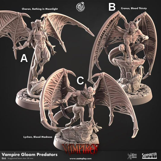 Figurine JDR Vampire Prédateur Lugubre Pack Cast N Play Impression 3D