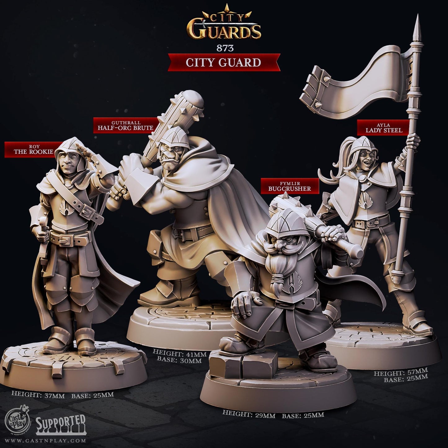 Figurine JDR Garde de citée Cast N Play Impression 3D