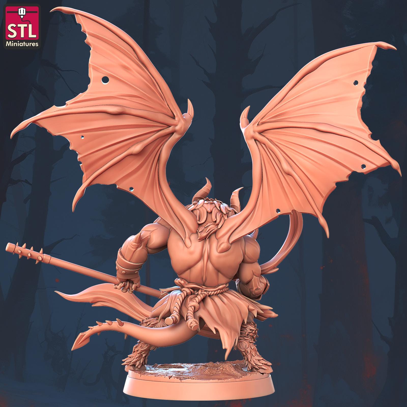 Figurine JDR Diable Ailée STL Miniatures Impression 3D
