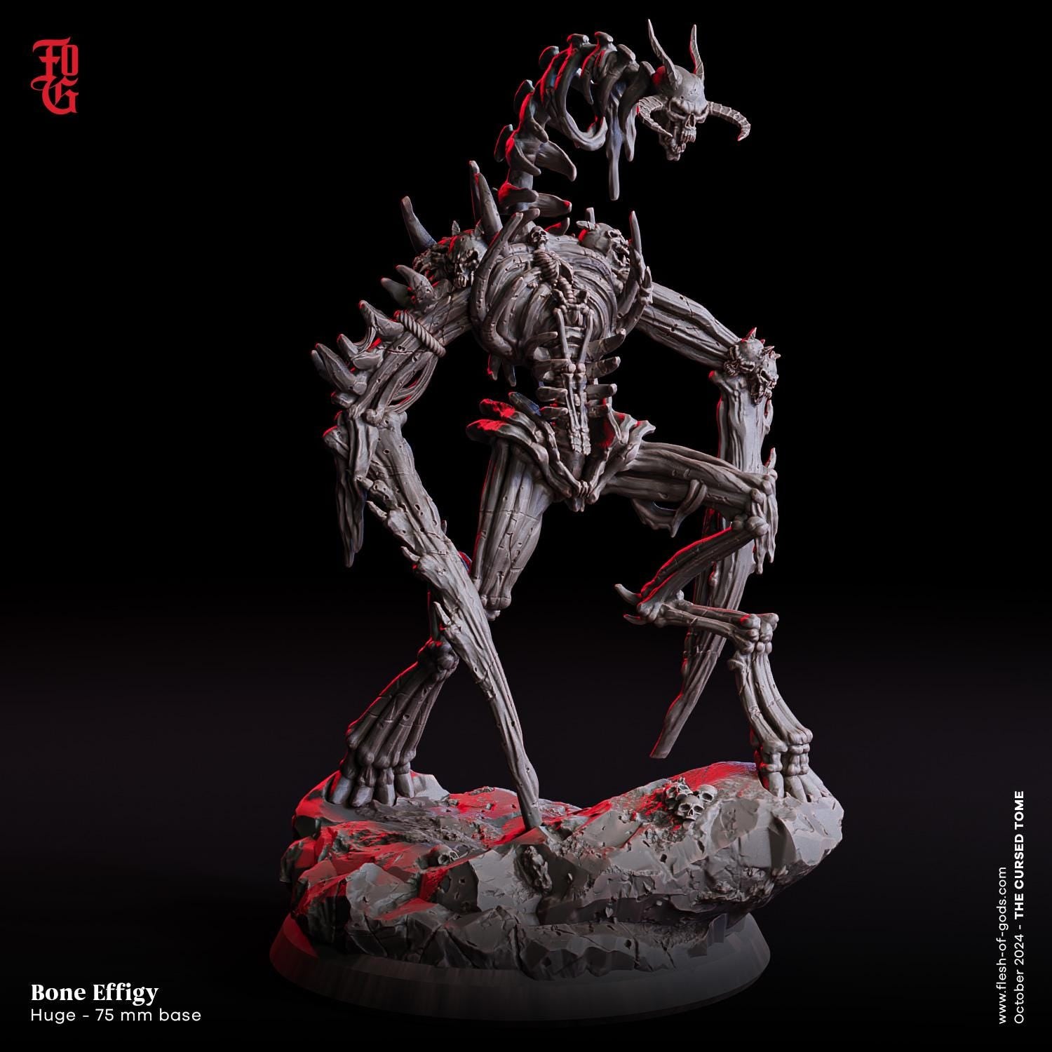 Figurine JDR Monstre osseux Flesh Of Gods Impression 3D
