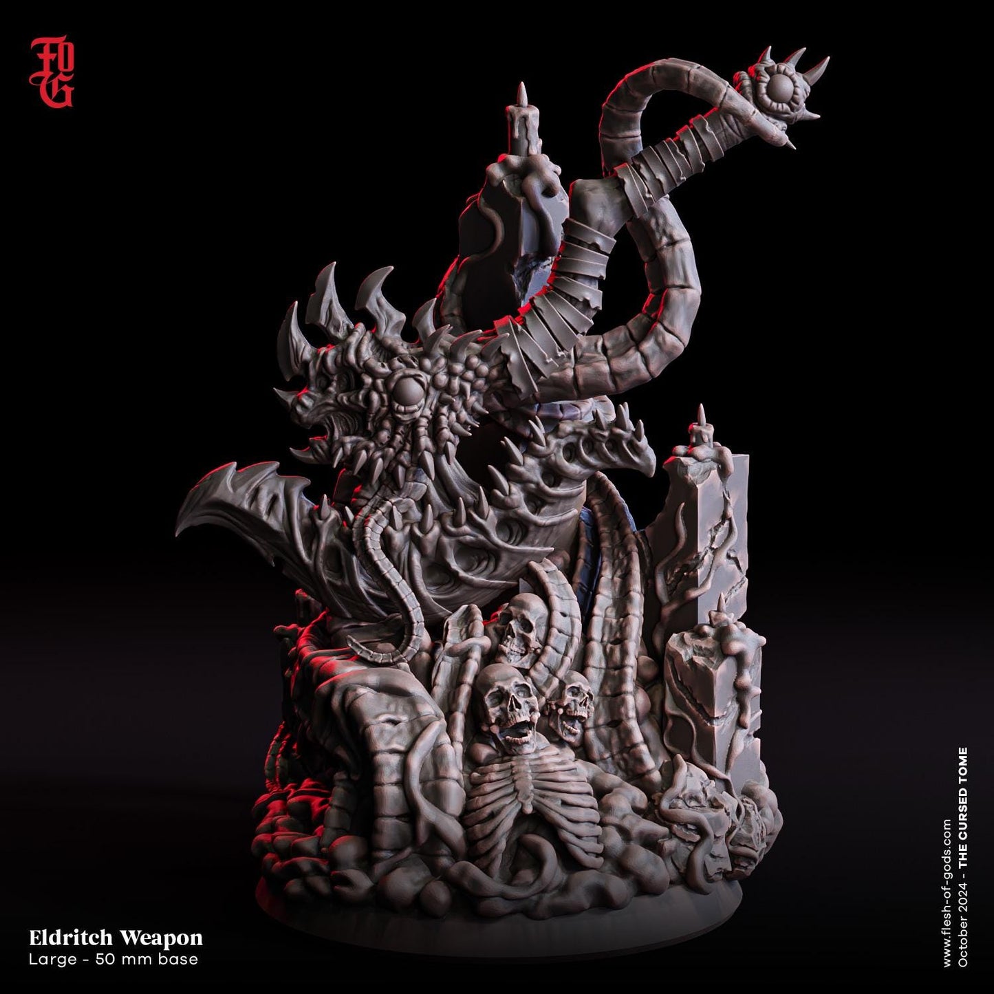 Figurine JDR Arme Eldritch Flesh Of Gods Impression 3D