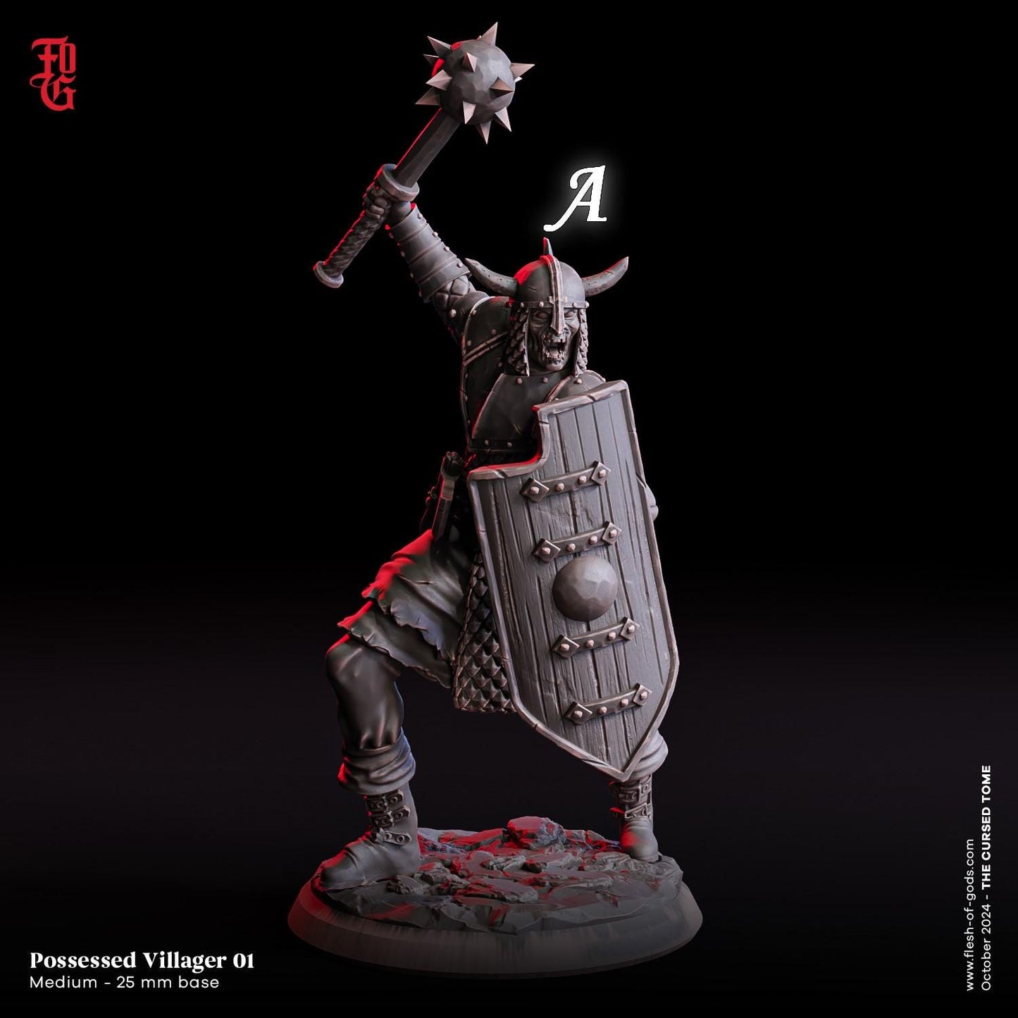 Figurine JDR Zombies villageois Flesh Of Gods Impression 3D