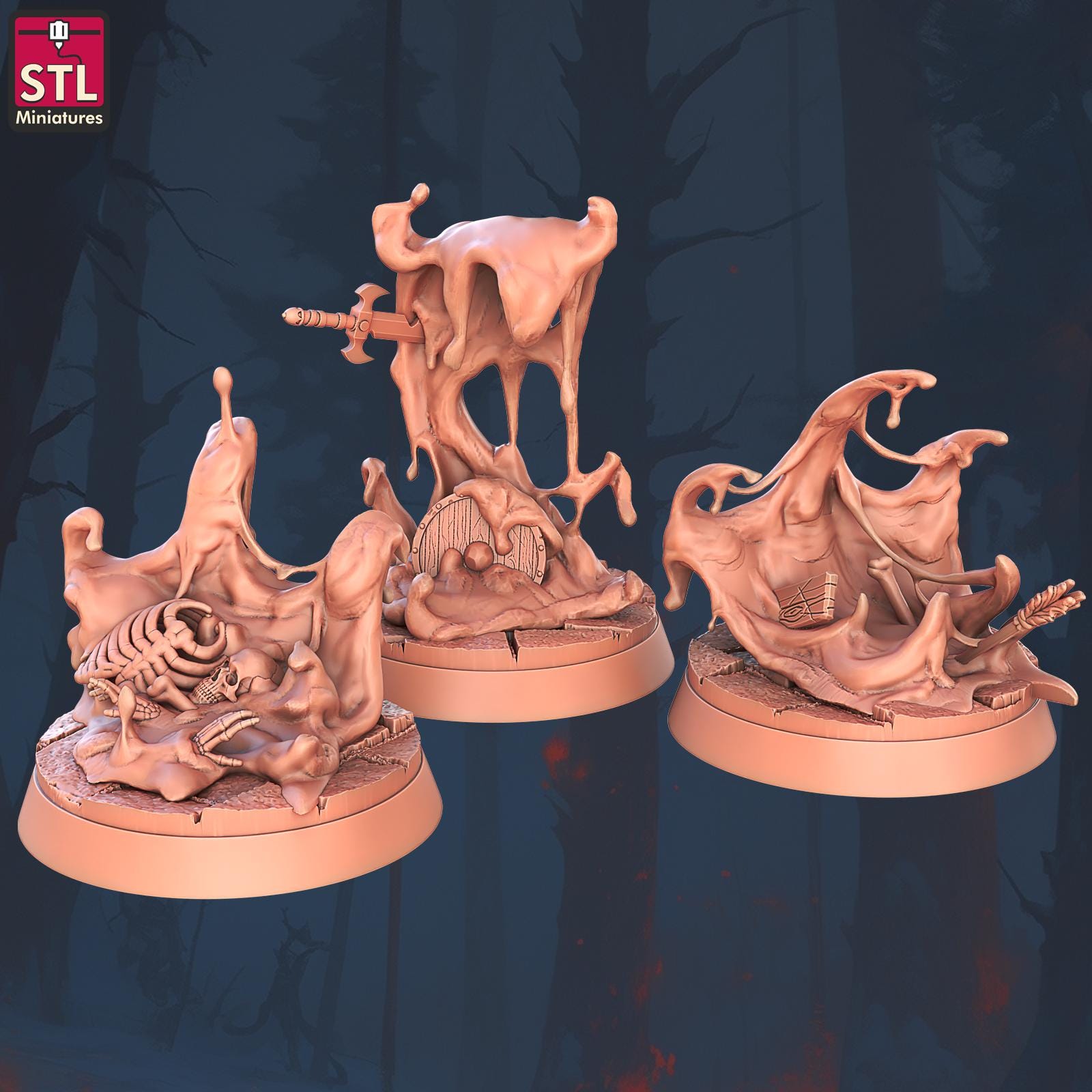 Pack Slimes/Cube gélatineux STL Miniatures Impression 3D