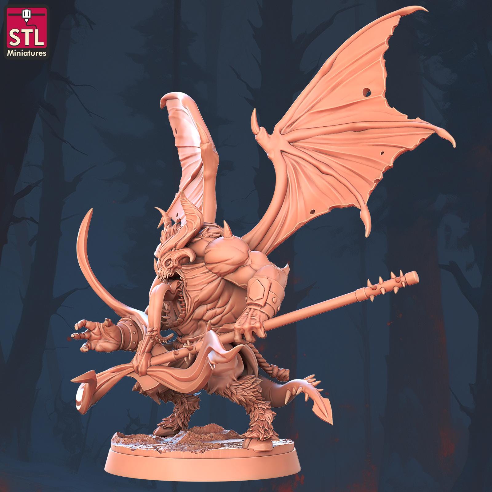 Figurine JDR Diable Ailée STL Miniatures Impression 3D