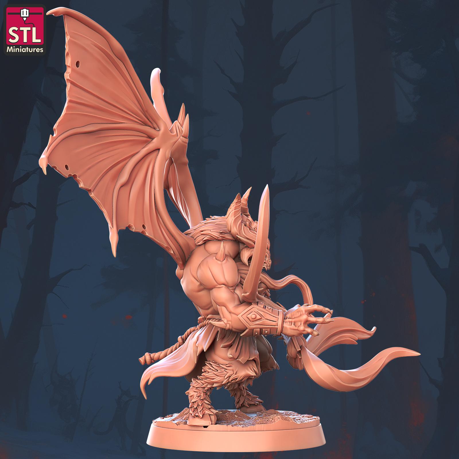 Figurine JDR Diable Ailée STL Miniatures Impression 3D