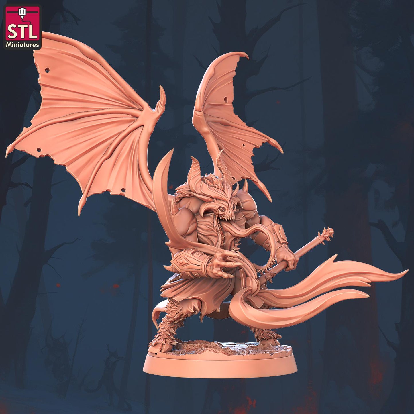 Figurine JDR Diable Ailée STL Miniatures Impression 3D