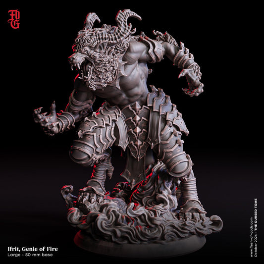 Figurine JDR Ifrite Genis de feu Flesh Of Gods Impression 3D
