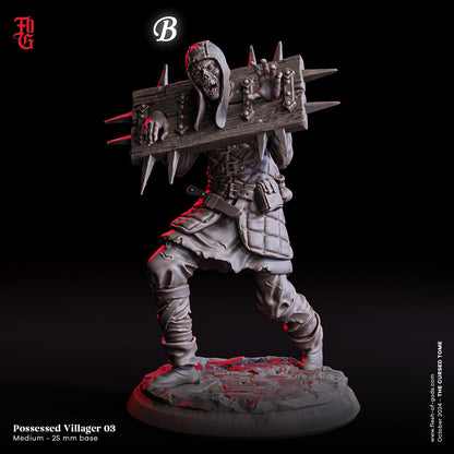 Figurine JDR Zombies villageois Flesh Of Gods Impression 3D