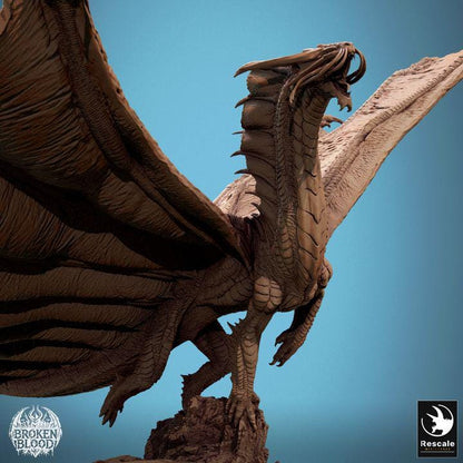 Figurine JDR Dragon d'or 01 Rescale Miniatures Impression 3D