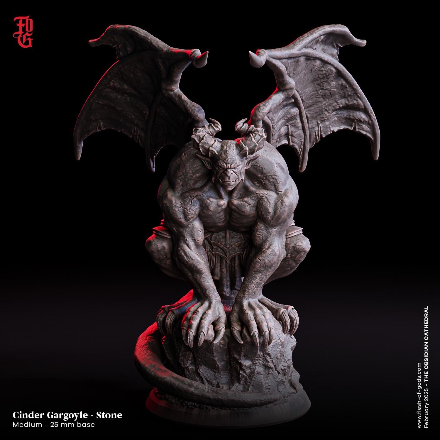 Figurine JDR Gargouille de pierre Flesh Of Gods Impression 3D