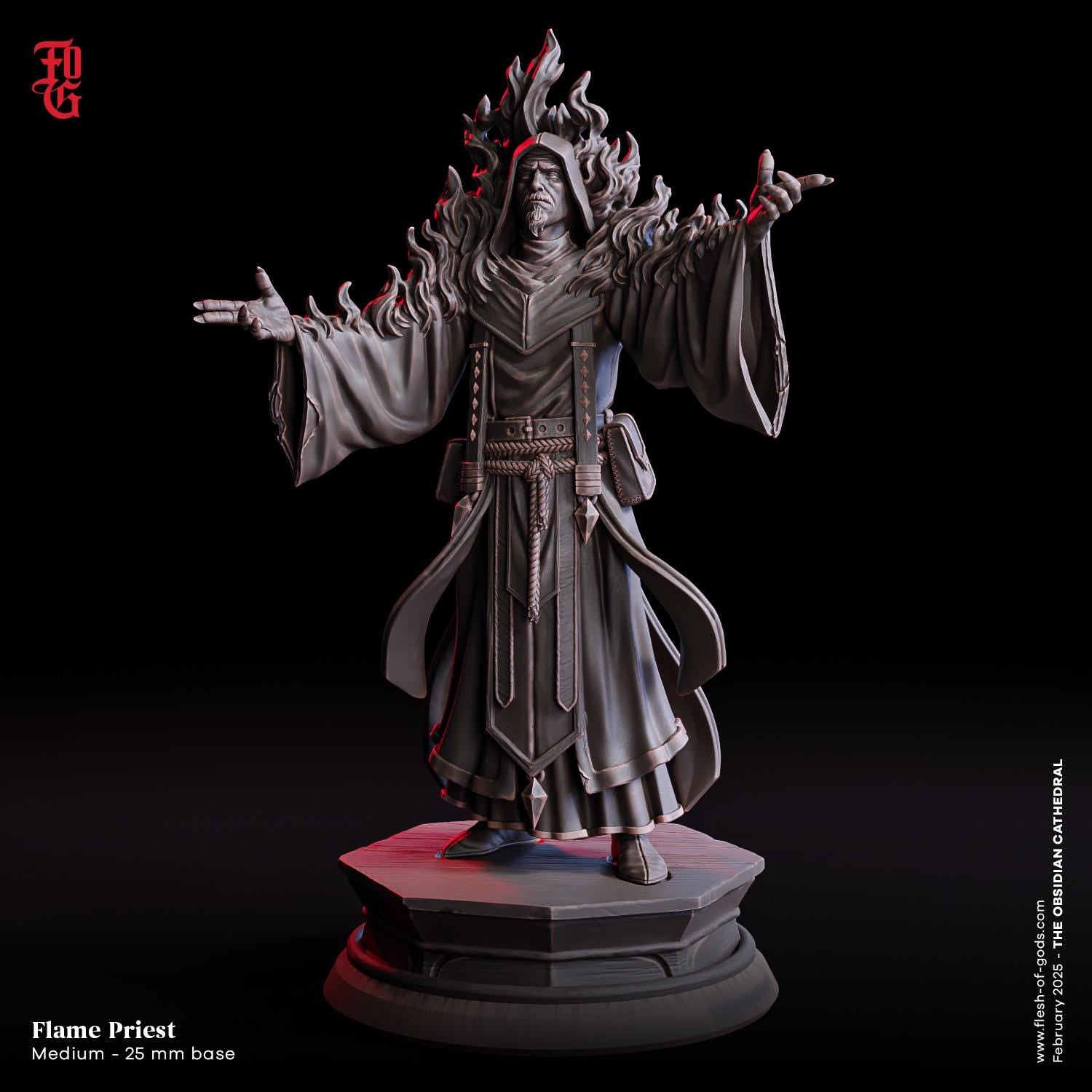 Figurine JDR Cultiste des flammes Flesh Of Gods Impression 3D