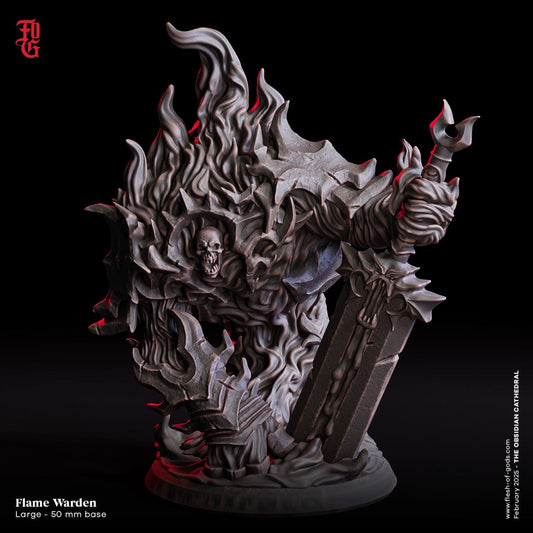Figurine jdr Gardien des flammes Flesh Of Gods Impression 3D