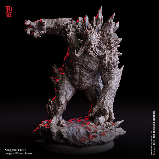 Figurine JDR Troll de Magma Flesh Of Gods Impression 3D