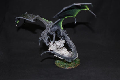 Figurine JDR Dragon Noir Adulte Peint Rescale Miniatures Impression 3D