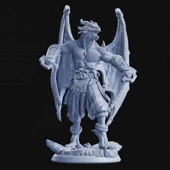 Figurine JDR Guerrier Drakeide Flesh Of Gods Impression 3D