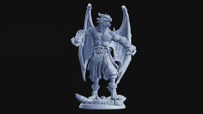 Figurine JDR Guerrier Drakeide Flesh Of Gods Impression 3D