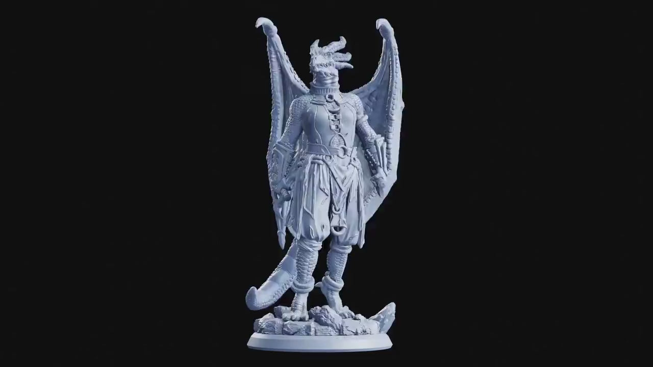 Figurine jdr Drakeide / Sangdragon  enchainé Flesh Of Gods Impression 3D